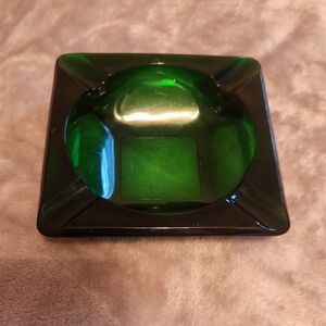 Anchor Hocking Green Glass Square Dish